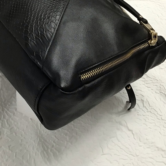 INC Dual Ring Handle Purse Clutch Faux Leather - Picture 10 of 15